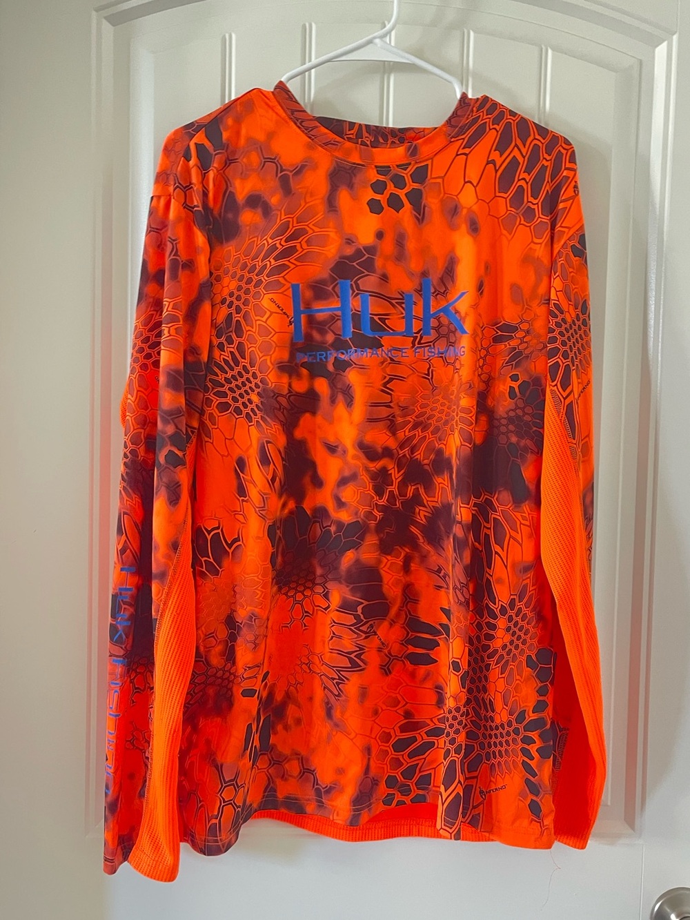 Huk Orange Long Sleeve Performance Tee